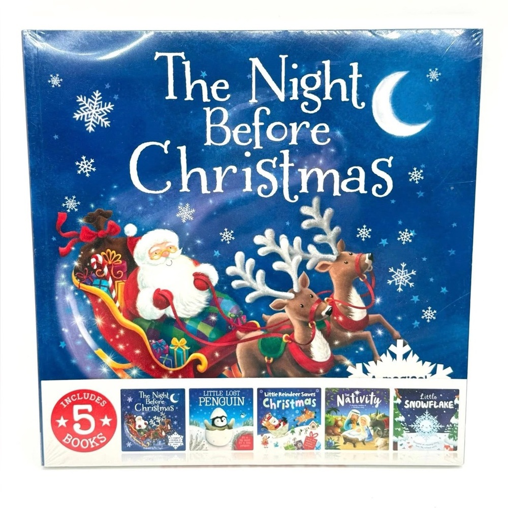 Kids Night Before + Nativity Christmas Collection 5 Book‎ Set NEW